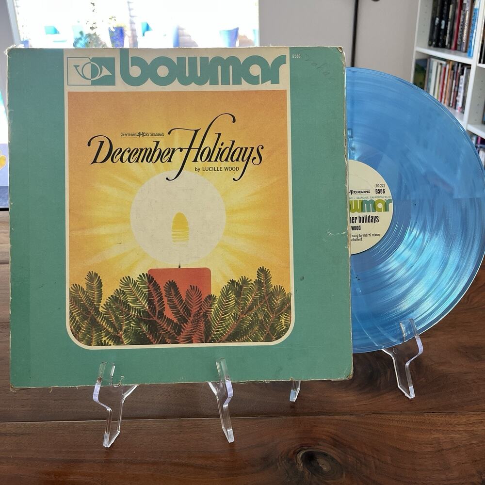 December Holidays by Lucille Wood Blue Vinyl LP Box 1971 Bowmar B586